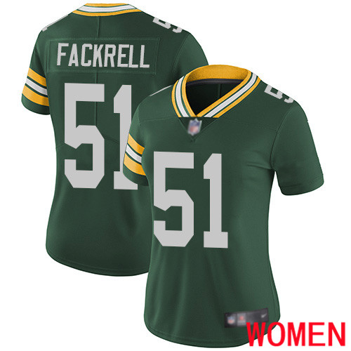 Green Bay Packers Limited Green Women #51 Fackrell Kyler Home Jersey Nike NFL Vapor Untouchable
